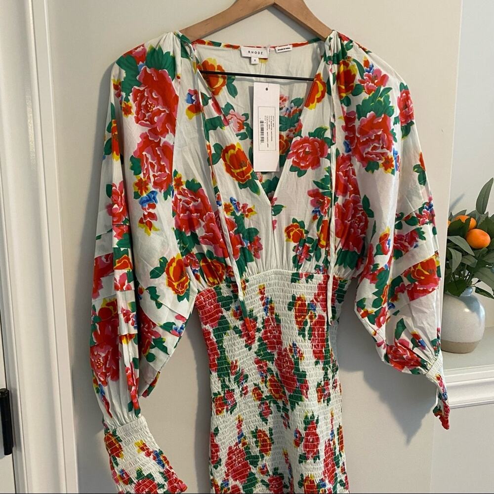 NWT RHODE Anya Smocked Mini Dress Small - Picture 15 of 15